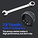 Qnkaa 24pcs Ratcheting Wrench Set with Rollup Pouches Metric (8mm to 19mm) & SAE (1/4