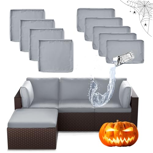Susie'S Garden 9P Patio Cushion Covers Outdoor Patio Cushions Covers Replacement Waterproof With Zipper For 6 Pcs Patio Furniture Set cover
