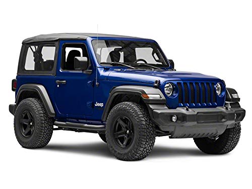 Redrock 4x4 3-Inch Round Curved Side Step Bars; Textured Black Compatible with 18-22 Jeep Wrangler JL 2-Door - Thumbnail 4