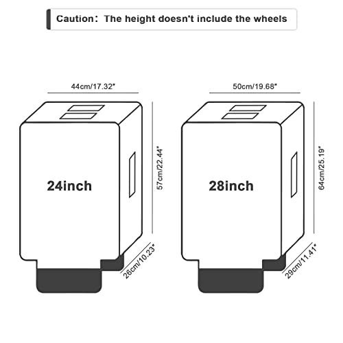 Image of Thicken Luggage Cover Suitcase Cover Protector, Full Clear, 24 /28 inch, Travel