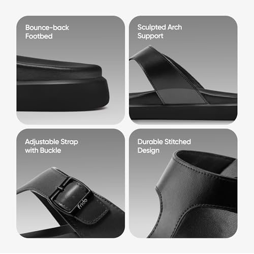 Image of Frido Cloud Comfort Sandal For Men | Soft Ortho Care Arch Support for Pain Relief, Anti-Skid Sole Diabetic & Orthopaedic Footwear With Bounce Back Cushion for All-Day Comfort