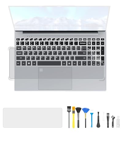 Tastaturabdeckung für Txxren Laptop-Celeron N 15.6 Zoll, yystao Silikon-Laptop-Tastaturschutz, Wasserabweisend, Waschbar & wiederverwendbar Staubschutz Tastaturhaut, Klar