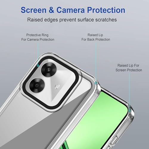 Image of Zapcase Back Case Cover for Realme C61 | Compatible for Realme C61 Back Cover | Case Cover with Camera Protection | (TPU + PC | Transparent)