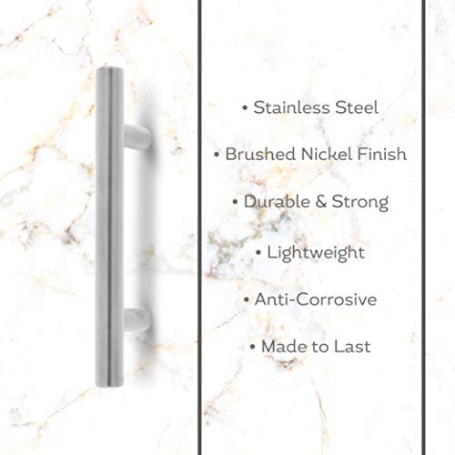 35-Pack Satin Nickel Cabinet Pulls 5 Inch Stainless Steel Cabinet Pulls for Kitchen Cabinet, Drawer, Door, or Cupboard Decorative Modern Hardware for Cabinets Compatible to Different Cabinet Style - Thumbnail 2