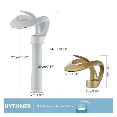 Robinet cascade chrome pour lavabo de salle de bain moderne