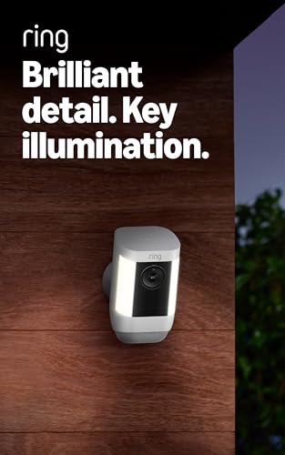 Ring Spotlight Cam Pro, Battery, Home or business security, Retinal 2K Video, Color Night Vision and Two-Way Talk with A - Detailed View