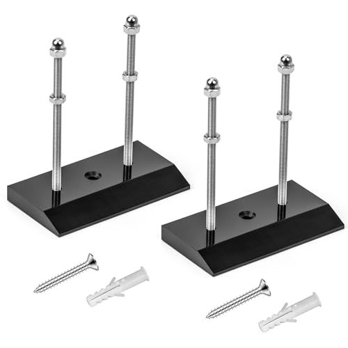 YHNTGB 2 Pack Skateboard Wall Mount,Skateboard Display Mount,Skateboard Hanger,Suitable for Safely Store and Display Your skis,Snowboards,Scooters,longboards,and More(Black Acrylic)