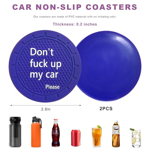 Portavasos 2 PZS 2.8 pulg Antideslizante para Auto miniatura 2