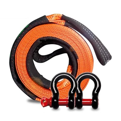 Corde de remorquage pour 4x4 et SUV orange de 5 tonnes et 5 mètres