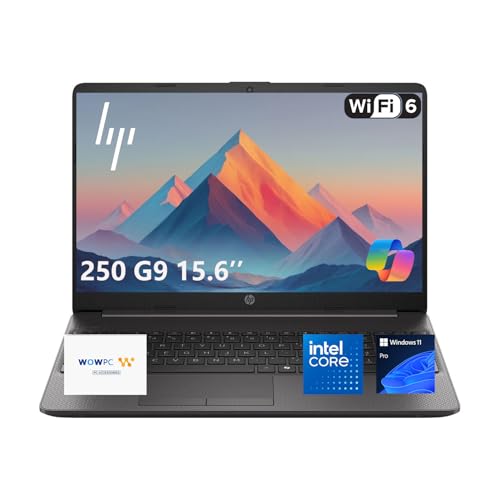 Image of HP G9 Business Laptop, 15.6 inch Full HD Display, Intel Core i3-1315U, 8GB RAM, 128GB SSD, Intel UHD Graphics, Wi-Fi 6, Ethernet Port RJ-45, SD Card Reader, HD Camera, Windows 11 Pro, WOWPC Recovery USB