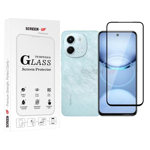 Image of ScreenUp Tempered Glass For Tecno Spark 30 5G - Ultra Clear, 9H Scratch Resistant, Full Coverage, Easy Install Screen Protector