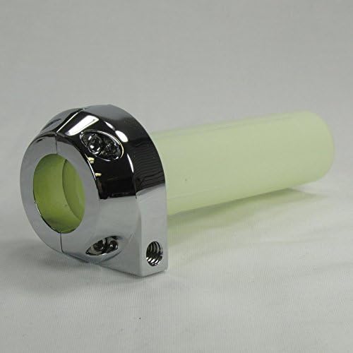 Harley Single Cable Chrome Grooved Throttle Control Kits for 1" Handlebars - for use with Early Model '74-'95 FX, FL, XL, FLH, FLT, FXR, FXD, FXST, FLST and Sportsters - Custom Bobber Chopper (GRVD)