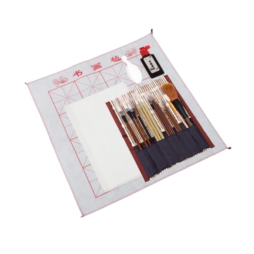 NUOBESTY Beginner Calligraphy Kit 10pcs Calligraphy Brush Pens for Chinese Painting Writing Carry Case