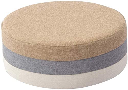 Repose-pieds canapé et tabouret rond couleur C de 47x47x20cm pour salon