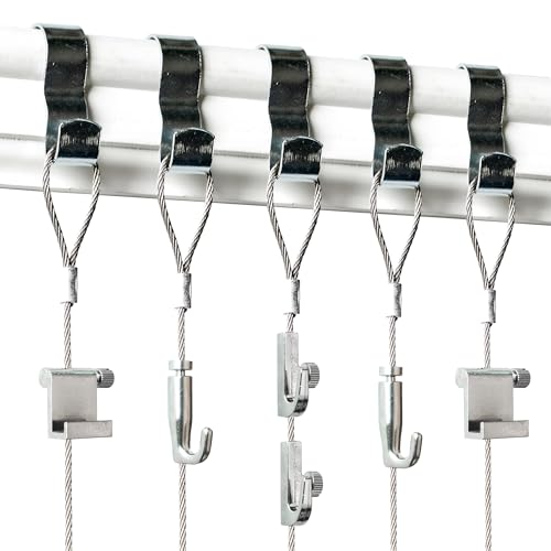 Picture Rail Molding Hooks and Wire (5-Pack)