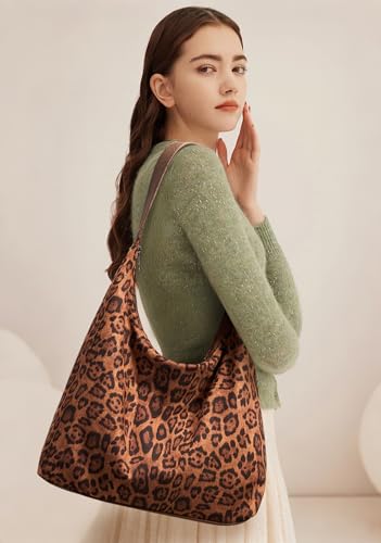 Image of KALIDI Casual Tote Bag Vegan Leather Hobo Zipper Work Bag Weekender Shoulder for Women Shoulder Travel Purse