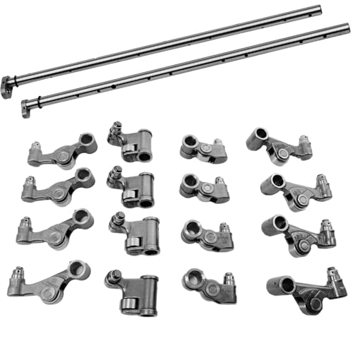 Kipphebelwelle 2 Stk & Kipphebel 16 Stk Kompatibel mit VW Golf 5 P-a-s-s-a-t B6 Tou-ran A3 8P A4 B7 A6 C6 2.0 TDI 2003-2015, Ersatz für 03G109412B 03G109366A