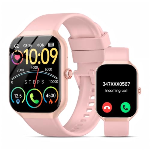 Reloj Inteligente Mujer, 1,96" HD, 200+ esferas, Llamadas Bluetooth, IP68