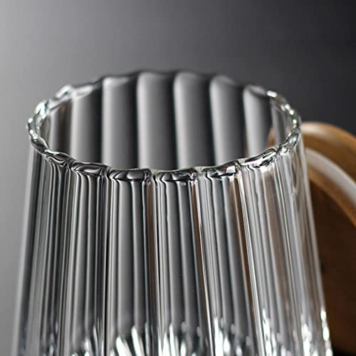 Glass Coffee Nuts Canister Airtight Storage Jar Petal Decorative Jar Airtight Glass Organizer Jar with Sealed Lid Metal Handle for Coffee Beans Tea Sugar Nut Honey Jams (650ml/21oz-Conical) - Image 9