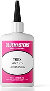 Professional Grade Cyanoacrylate (CA) Super Glue by GLUE MASTERS - 56 Grams - Thick Viscosity Adhesive for Plastic, Wood & DIY Crafts