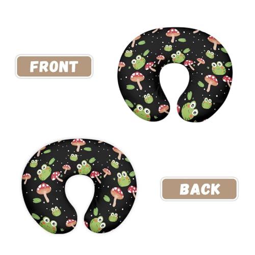 Image of Frog Mushrooms Baby Nursing Pillow Cover Neutral Breathable Pillow Cover for Infant Snug, Removable Breastfeeding Pillow Slipcover Easy to Clean