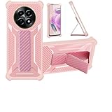 bojioderf Funda Compatible para Realme Narzo N65 5g Funda Carcasa Case Cover [con Protector de Pantalla de Cristal Templado] H�brida [Soporte Plegable Magn�tico] Rosa
