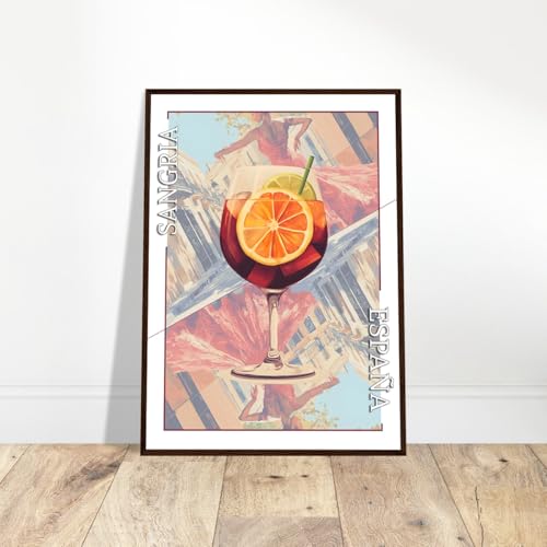 Affiche Espagne et flamenco de haute qualité, grand poster boisson vin 50x70