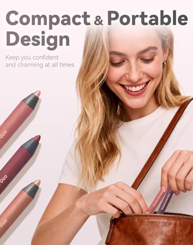 Delineador De Ojos Y Sombra De Ojos 2 En 1,A Prueba De Manchas, Sombra De Ojos En Barra DúO Con Pincel Para Difuminar, Para Maquillaje De Ojos Ahumado O Natural Sin Esfuerzo (Tentar + Sensual) - imagen 7