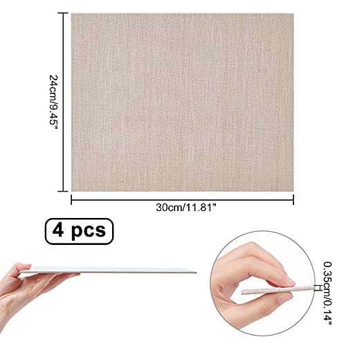 NBEADS 4 Pz 30x24x0.35cm Pannelli in Tela di Legno...