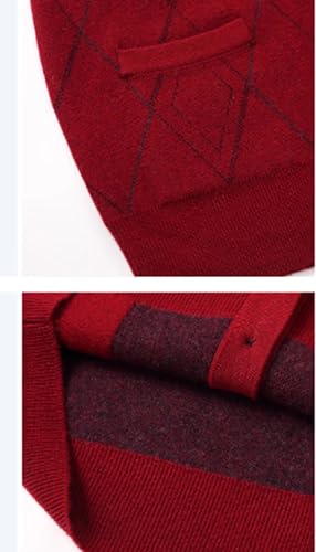 Men's Cashmere 100% Knitted Cardigan V-Neck Sleeveless Vest Knitwear Knitted Waistcoat Sweater Cardigans Tank Tops4