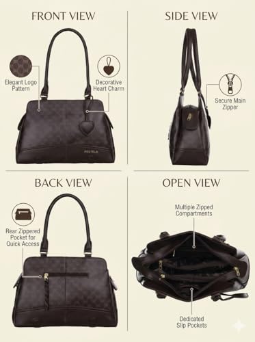 Image of Fostelo Women's Helena Satchel Tote Handbag for Women | Ladies Purse | Stylish Shoulder Bag | Gift For Women