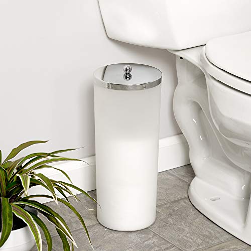 Zenna Home 7668K, Toilet Paper Canister, Frosted #TOP1
