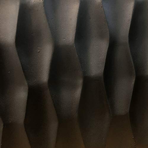 Kante 8.3" X 8.3" X 19.7" Square Concrete Retro Tall Lightweight Rectangle Outdoor Planter Pots With Drainage For Patio Deck Livingroom Burnished Black #TOP4