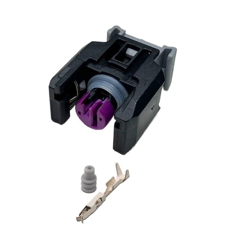 1Set 5 Sets 1.5mm 2 Pin 1743486-3 Auto Sealed Fuel Injector Plug Rail 10811963 Automotive Connector(2P,5 Sets)