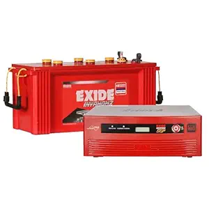 Exide Inverter & Battery Combo (Exide Invahomz Ihst1350 12V 135Ahtubular Warranty -60 Months with Exide Inverterz Gqp 12V 1125Va Pure Sine Wave Warranty -42 Months)