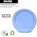 Light Blue Solid Color Plastic Premium Heavy Weight Dinner Plate (9