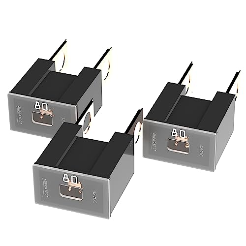 AUPROTEC Fusible bloc mâle PAL B, OTO BT Japon 30-140 A, choix: 80A ampères, noir, 3 pièces