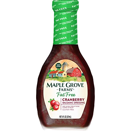 Image of Maple Grove Farms Fat Free Salad Dressing, Cranberry Balsamic, 8 Ounce (Pack of 12)