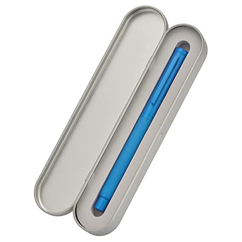 Image of Asvine Blue Forest Fountain Pen Extra Fine Nib, Classic Design with Converter and Metal Pen Case, The Light of Hope Serise