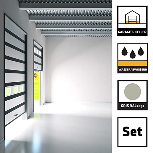 Sikafloor – Epoxidharz Bodenbeschichtung – Sikafloor Garage Kieselgrau – für Innenbereiche wie Garagen, Keller, Hobbyräume – beständig – 6 kg