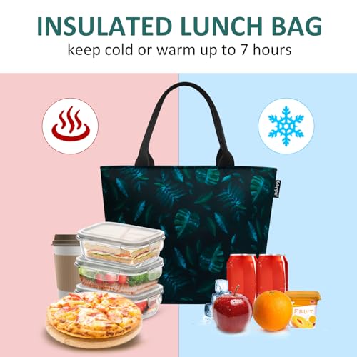 Image of Gloppie Lunch Bag for Women 9L Insulated Lunch Tote Leakproof Cooler Bag | 3-Layer Thermal Liner,Keeps Meals Cool Fresh In Summer, Reusable Food-Grade Leakproof Liner, Fits 10 Cans, Easy to Clean