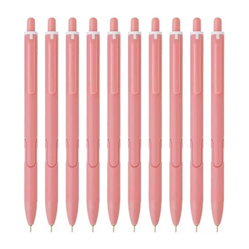 Image of Hauser Germany XO RT Retractable Ball Pen | Sleek Matt Finish Pastel Shade Body & Minimalistic Design | Low Viscosity Ink With Ultra Durable Tip | Red Ink, Pack Of 20