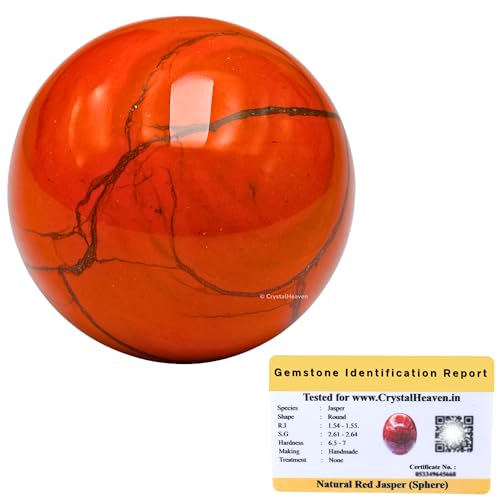 Image of Certified Red Jasper Crystal Ball for Meditation