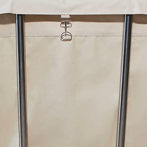 Laundry Cart Commercial,10 Bushel (350L) Large Industrial Rolling Laundry Hamper with 4 Inch Wheels,Home Heavy Duty Laundry Baskets with Stainless Steel Frame, 260 LBS Weight Capacity