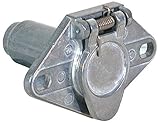 Buyers Products TC1006 6-Way Die Cast Metal Trailer Connector, Truck Side Trailer Connector, 6 Round Pin Style, Bolt-On Mounting, Truck & Trailer Accessories
