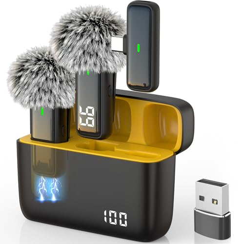 NPTCL Wireless USB Microphone for PC Laptop iPhone 16/15 Android