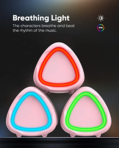 undefined Bluetooth Speaker Gifts for Men: Portable Wireless, IPX5 Waterproof, White Elephant Gifts for Adults, Stocking Stuffers for Teens Boy Girl, Up to 20H Playtime, TWS Pair, for Home/Party/Outdoor (Pink) の商品画像 3