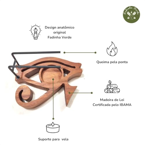 Suporte Incensário De Palo Santo Órus +10vela+50g palo Defumador