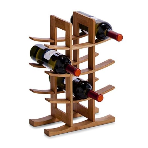 Zeller 13580 Botellero, Madera, Marrón, 29 x 16 x 42 cm