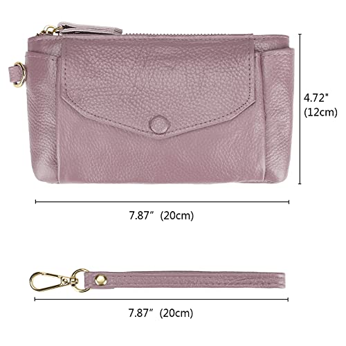 Image of Uromee Wristlet Wallet Clutch Purses for Women Genuine Leather Crossbody Bag Handbag with Detachable Shoulder Chain